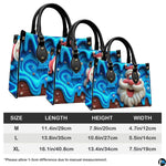 Dimensional size reference chart showing Medium, Large, and Extra Large handbag specifications