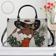 Personalized Tropical Black Woman Art Handbag