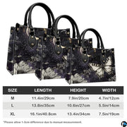 Personalized Butterfly Leather Handbag – Gothic Moon Bag with Adjustable Strap and Matching Witchcore Purse for Women