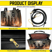 Personalized Witch Leather Bags, Halloween Purses For Women, Witch Art Bag, Spooky Halloween Purses, Holiday Gifts