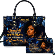 Personalized African American Leather Bag, African Purse, Gifts for Black Girl Women, Black History Handbags
