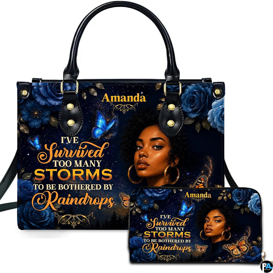Personalized African American Leather Bag, African Purse, Gifts for Black Girl Women, Black History Handbags