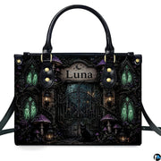Studio front perspective of gothic cemetery art item centered against neutral backdrop.