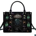 Studio front perspective of gothic cemetery art item centered against neutral backdrop.