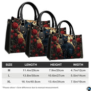 Black Cat Leather Bag – Vintage Cat Art Handbag, Stylish Animal-Themed Purse, Unique Gift for Cat Lovers