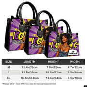 PREAUREUM "{split_values}" Personalized {collection_title} Leather Handbag
