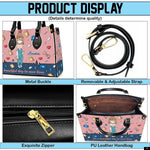 PREAUREUM "{split_values}" Personalized {collection_title} Leather Handbag