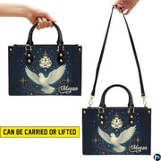 Custom Catholic Virgin Mary Leather Bag, Personalized Name Handbags and Purses for Christian Women Religious Bag Gifts