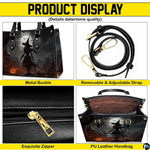 Visual demonstration showing handheld and over-the-shoulder styling options for the accessory.
