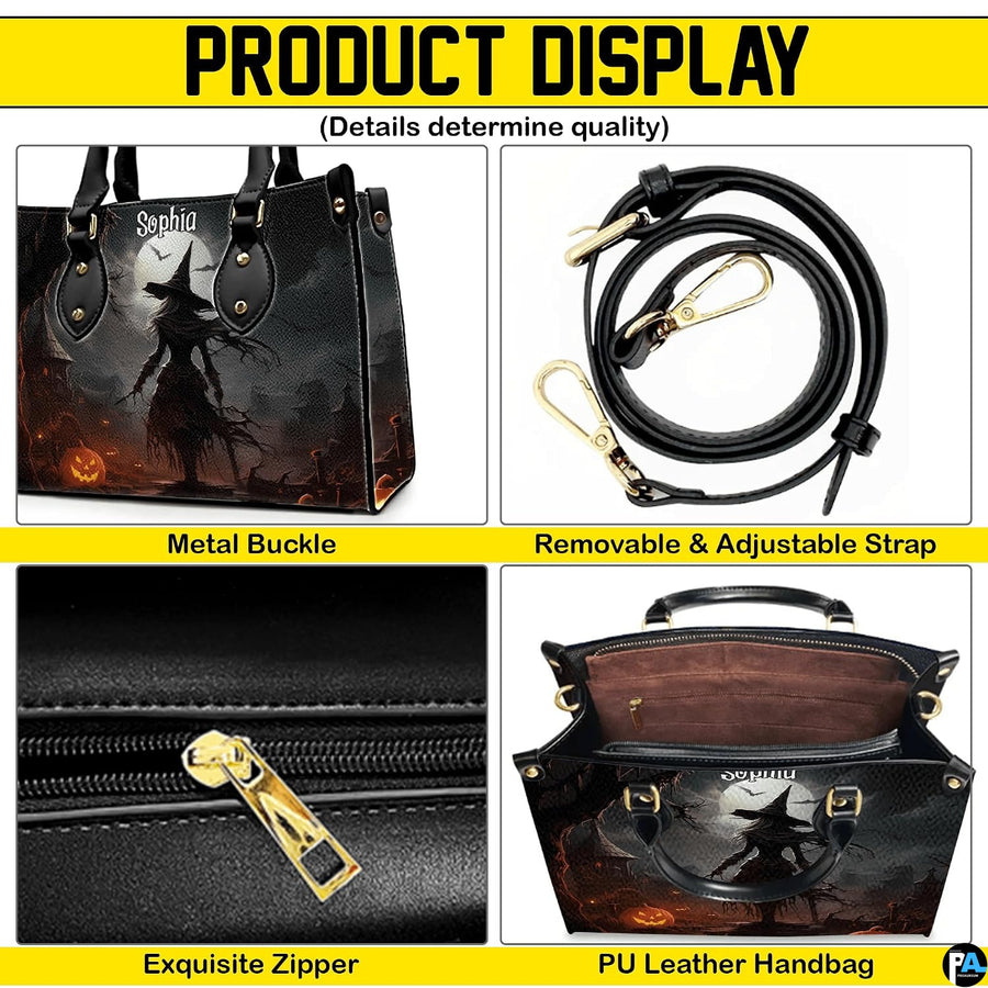 Visual demonstration showing handheld and over-the-shoulder styling options for the accessory.