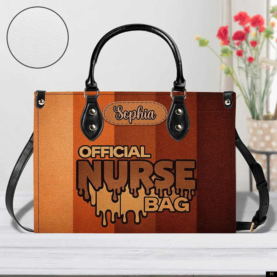 PREAUREUM "{split_values}" Personalized {collection_title} Leather Handbag