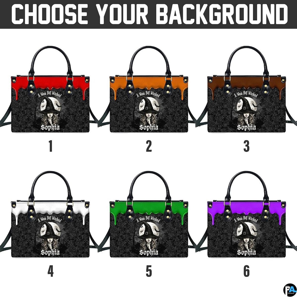Color variant options graphic showing numbered dripping rim styles across different hues.