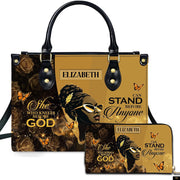 PREAUREUM "{split_values}" Personalized {collection_title} Leather Handbag