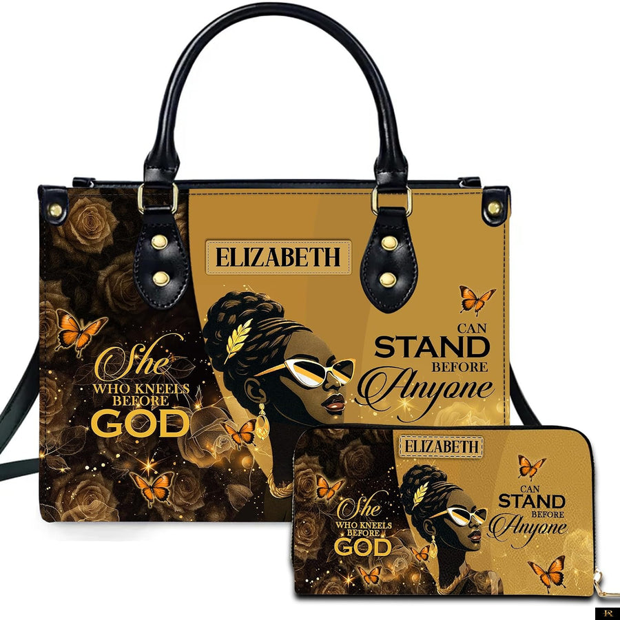 PREAUREUM "{split_values}" Personalized {collection_title} Leather Handbag