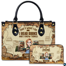 Personalized Book Lover Leather Bag, Just A Girl Who Loves Book Handbag With Name, Books Purse, Gifts For Readers, Writer