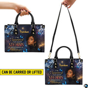 Presentation showing holding and shoulder carrying options for celestial woman painting graphics.
