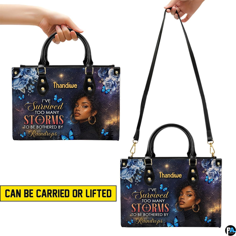 Presentation showing holding and shoulder carrying options for celestial woman painting graphics.