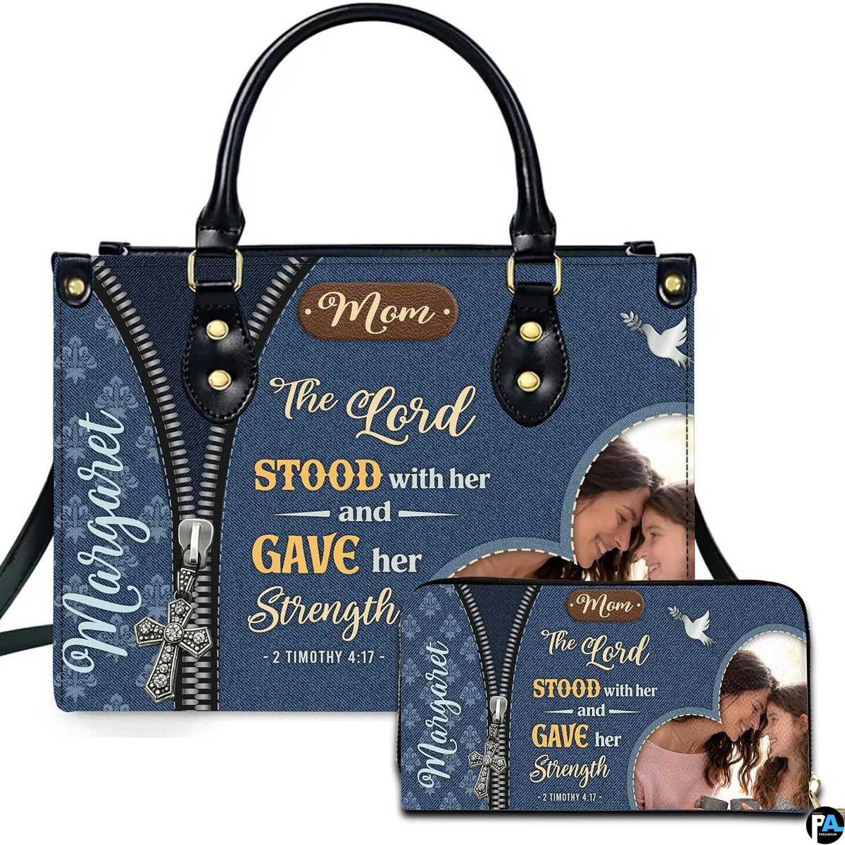 Personalized Christian Personalized Photo Tote Bag, Gift for Mom
