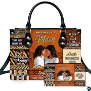 Mothers Day Gift Leather Bag- Personalized Grandmas Purse With Grandkids Names, Grandma Handbag Birthday Gifts For Mom Women