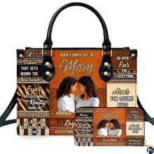 Mothers Day Gift Leather Bag- Personalized Grandmas Purse With Grandkids Names, Grandma Handbag Birthday Gifts For Mom Women