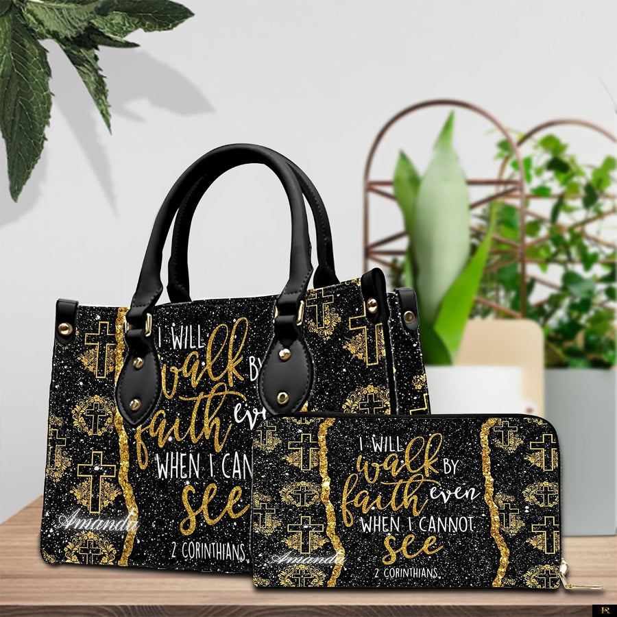 PREAUREUM "{split_values}" Personalized {collection_title} Leather Handbag