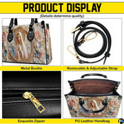 Interior layout of the matching wallet exhibiting multiple card slots and center coin zipper.