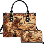 Personalized Witch Leather Bags, Halloween Purses For Women, Witch Art Bag, Spooky Halloween Purses, Holiday Gifts