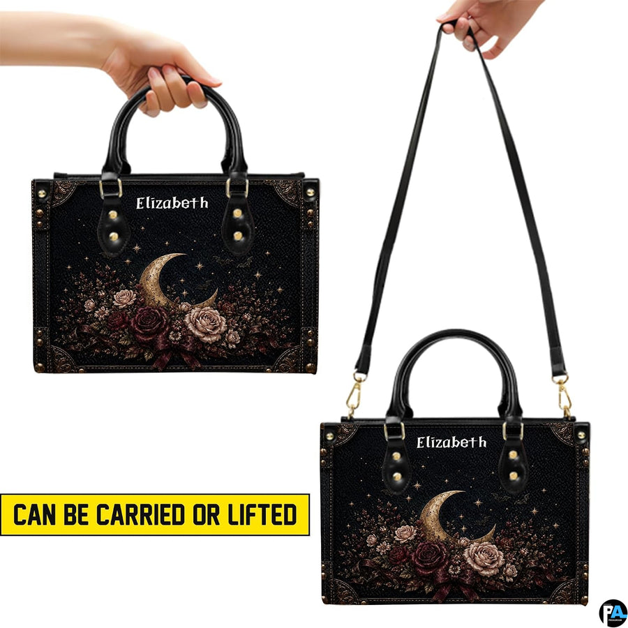 Visual demonstration showing handheld and over-the-shoulder styling options for the accessory.