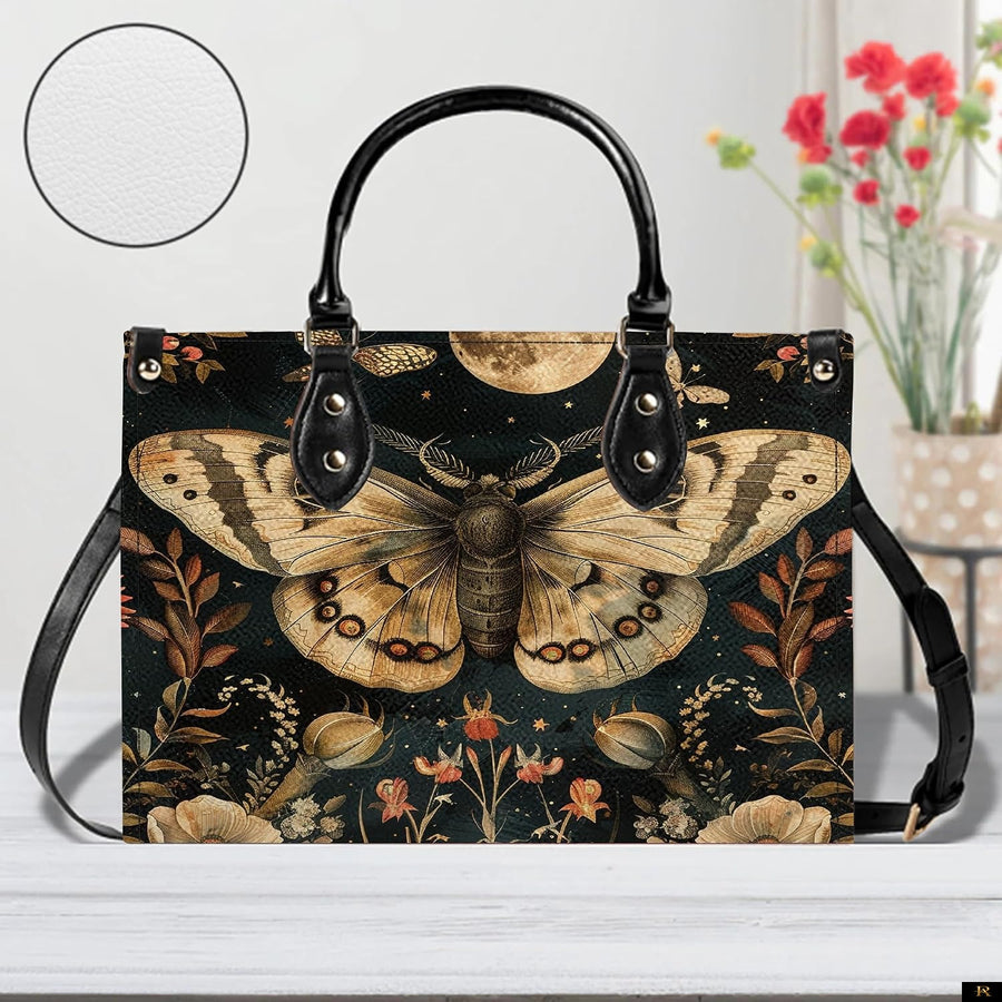 PREAUREUM "{split_values}" Personalized {collection_title} Leather Handbag