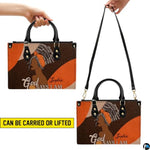Personalized African American Leather Bag, African Purse, Gifts for Black Girl Women, Black History Handbags