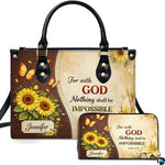 Personalized Christian Leather Handbag – Custom Purse Faith Gift for Mom, Grandma, Women Birthday or Christmas