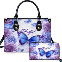 Personalized Butterfly Leather Handbag – Gothic Moon Bag with Adjustable Strap and Matching Witchcore Purse for Women