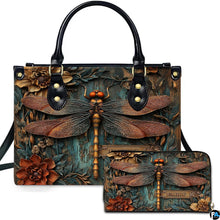 Personalized Animal Leather Handbag – Custom Name Flowers with 2D Print with 3D Effect – Gift for Gramma, Mom, Daughter