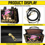 PREAUREUM "{split_values}" Personalized {collection_title} Leather Handbag