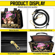 PREAUREUM "{split_values}" Personalized {collection_title} Leather Handbag