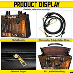 PREAUREUM "{split_values}" Personalized {collection_title} Leather Handbag