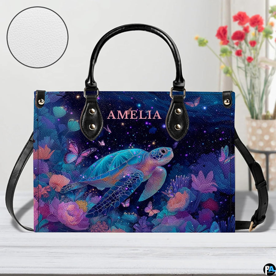 Side profile showing the structured shape and dark starry color scheme.