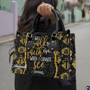 Personalized Glitter Scripture Crosses Handbag for Faith Gift