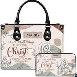 Christian Jesus Line Art Handbag and Matching Wallet Set