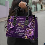 Personalized Flower religious scripture with nature elements Tote Bag