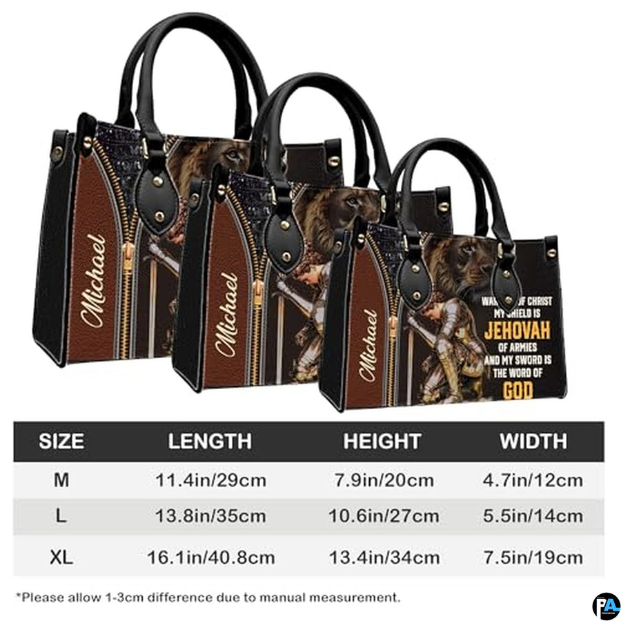 Personalized Christian Leather Handbag, Jesus Christian Tote Bag, Bible Purse, Religious Bags Gift for Mom, Women