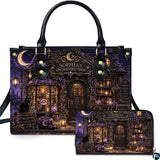 Gothic Witch Apothecary Cottage Handbag and Matching Wallet Set