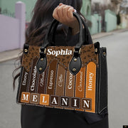 PREAUREUM "{split_values}" Personalized {collection_title} Leather Handbag