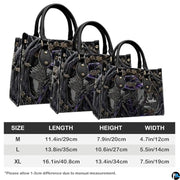 Personalized Halloween Leather Handbag – Custom Witch 3D Printing Effect Purses For Women – Spooky Gothic Shoulder Bag