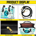 Interior view of tote handbag showing lining and inner storage compartments