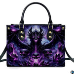 Personalized Dragon Leather Handbag, Fantasy Gothic Purse for Women, Mythical Shoulder Bag Gift for Dragon Lovers