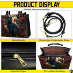 Black Cat Leather Bag – Vintage Cat Art Handbag, Stylish Animal-Themed Purse, Unique Gift for Cat Lovers