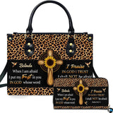 Leopard & Sunflower Cross Handbag & Matching Wallet Set