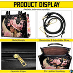 Personalized Black Women Leather Bag, Custom Name African Purses and Handbags Gifts for Mom Birthday Christmas Mothers Day