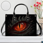 Personalized Fiery Dragon Eye Goth Handbag for Fantasy Enthusiasts